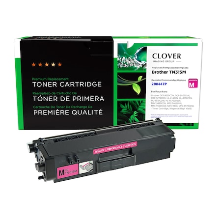 Cig Clover Imaging Remanufactured High Yield Magenta Toner Cartridge for Brother TN315 200447P